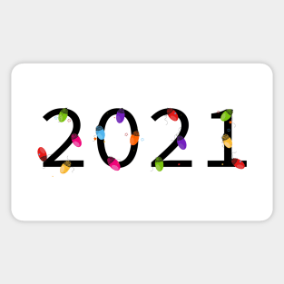 2021 text light bulb Sticker